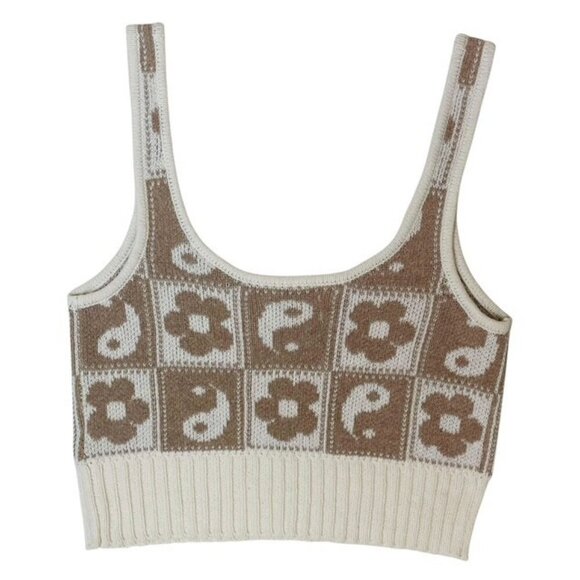 AMERICAN EAGLE Patterned Sweater-Knit Crop Top - Size XS - Picture 3 of 6